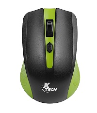 Xtech Mouse - Xtech Mouse inalambrico 1600DPI 4 botones verd