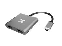Xtech USB Type Cm to Dual HDMI f Adapter metal XTC-548
