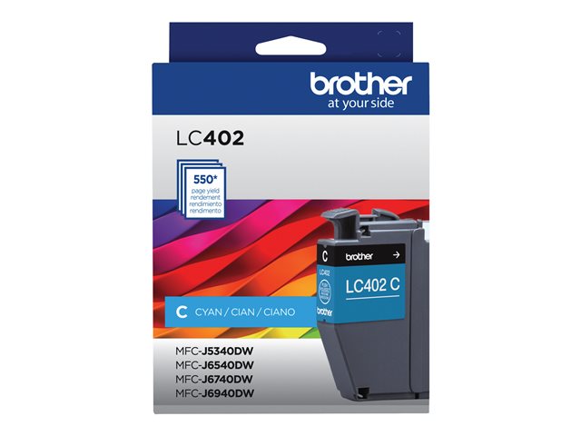 Brother LC402CS cartucho tinta cyan Imp J6740DW rinde 550 pa