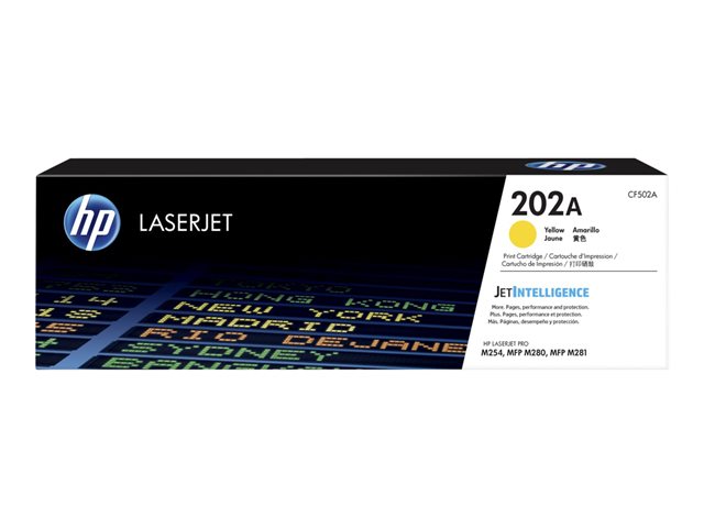 HP 202A YELLOW LASERJET TONER CARTRIDGE 1300 PAGS