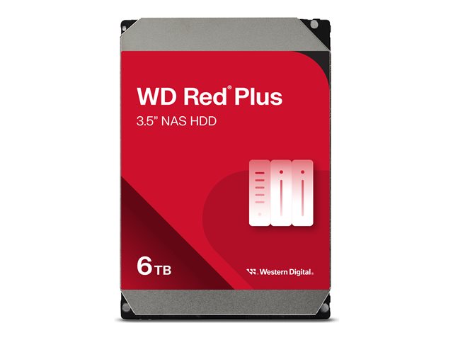 WD Hard Drive Red Plus WD60EFPX 6TB SATA3 256mb 5640RPM