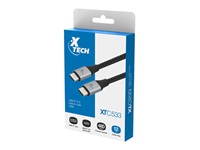 Xtech Cable - Xtech USB-C 2.0 male to male cable 3.66m braid